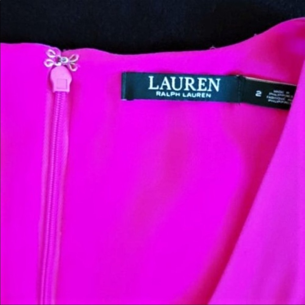 NWT Lauren Ralph Lauren Exotic Pink Sleeveless A-line Shift Tank Dress size 2 - Picture 13 of 14